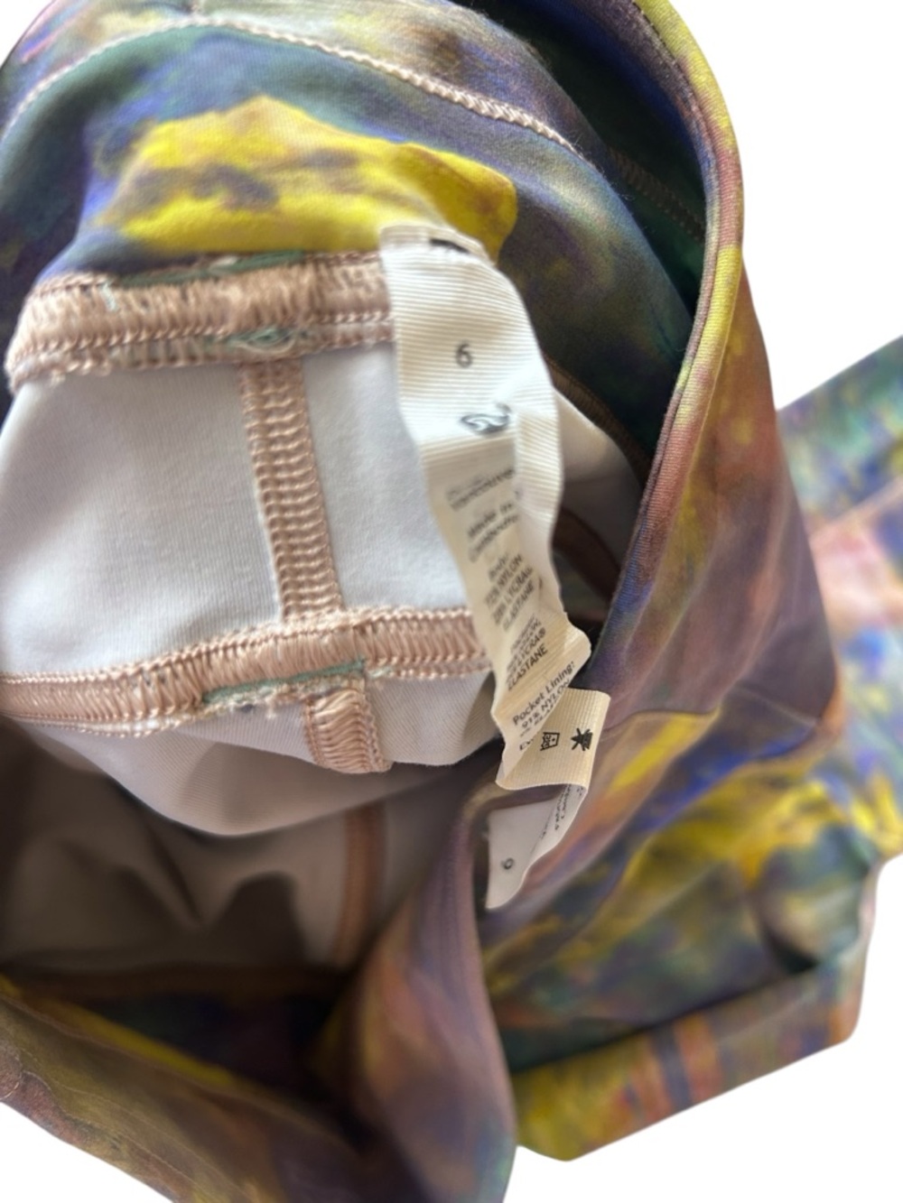 Lululemon Size 6 Multicolor Abstract Print Leggings - Picture 5 of 5